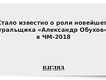 Стало известно о роли новейшего тральщика «Александр Обухов» в ЧМ-2018