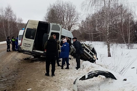 Под Тулой в ДТП с маршруткой два человека погибли, семеро пострадали