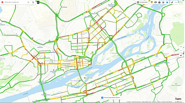 Из-за пандемии Красноярск забыл о заторах на дорогах