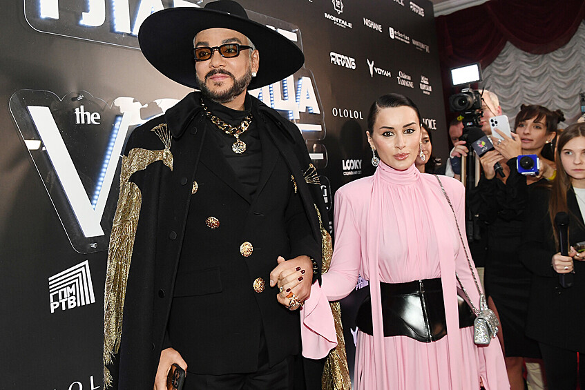 Филипп Киркоров и Тина Канделаки на премии «VOICE. Главные лица» в Театре имени Пушкина в Москве, 2023 год