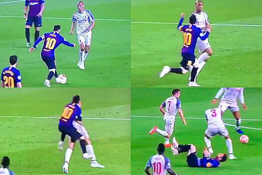 Видео, 1,05, «Барселона» — «Ливерпуль», Месси ударил Фабиньо перед голом