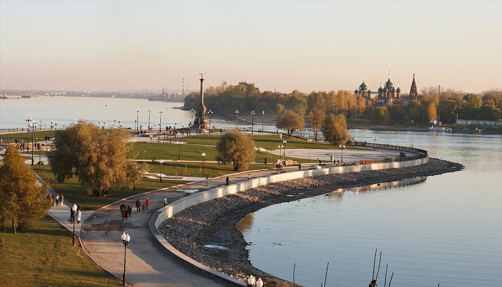 Парк на Стрелке, Ярославль, Россия, Европа