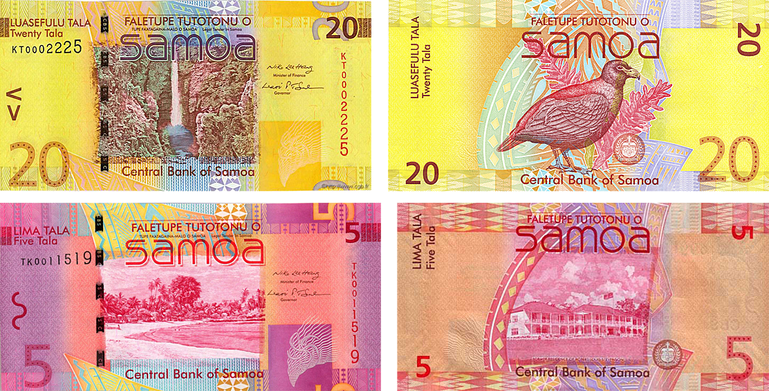 Валюта независимого островного государства Самоа, расположенного в южной части Тихого океана