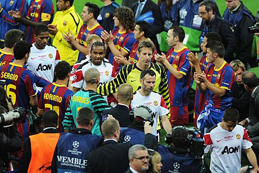 «Барселона» — «Манчестер Юнайтед», где сейчас участники финала Лиги чемпионов — 2011: Фердинанд, Видич, Руни, Фергюсон