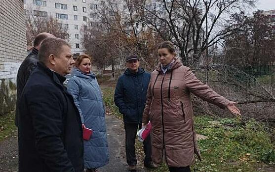 В Курске до конца месяца уберут упавшее дерево у школы №38 на улице Островского