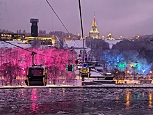 Новый год на высоте. Московская канатная дорога преобразилась в преддверии праздников