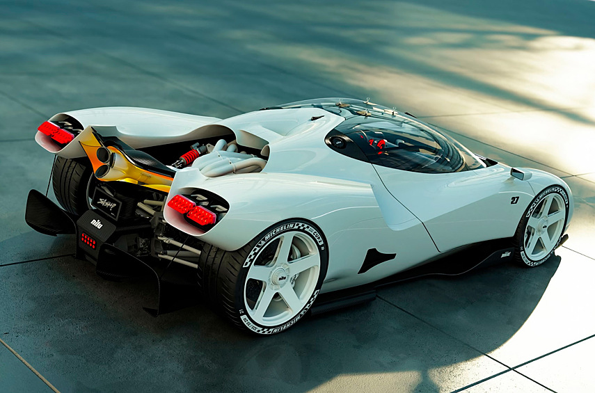 Автомобиль может ускориться до «сотни» за три секунды и набрать 400 километров в час. В интерьере всего один экран — в зеркале. Кресла фиксированные, а педальный узел, подголовники и наружные зеркала удастся отрегулировать только вручную