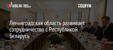 Ленинградская область развивает сотрудничество с Беларусью