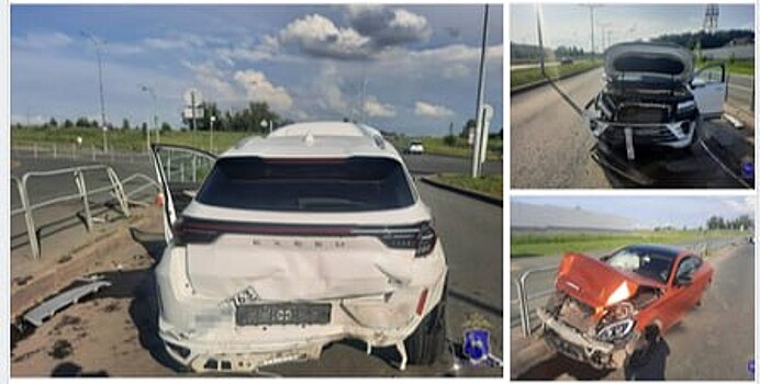 В Самаре 16 июня столкнулись "Мерседес" и китайский внедорожник