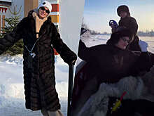 Телеведущая Ксения Бородина в шубе прокатилась на санях в Суздале