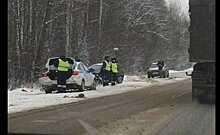 Под Казанью произошло лобовое столкновение автомобилей