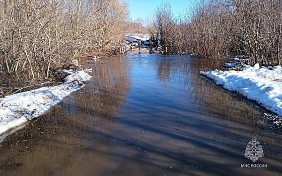 В Рязанской области подтопило ещё одну дорогу и мост