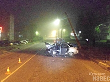 В Курской области водитель «двенадцатой» врезался в опору ЛЭП, пять пострадавших