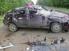 В Кировской области на трассе перевернулась «Приора» с пьяным водителем