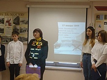 С членами Совета ветеранов района встретились ученики школы № 904