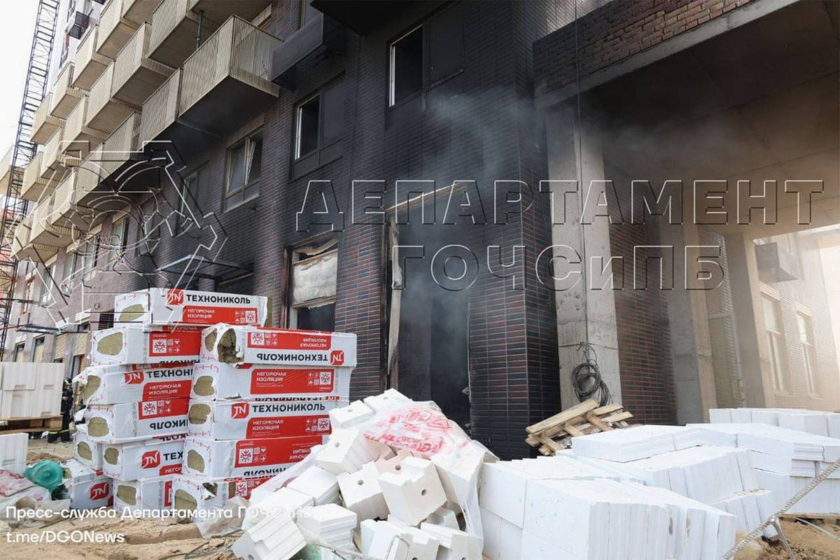 Названа причина пожара в строящемся ЖК от ПИК в Москве