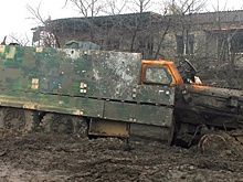 Сахалинские бойцы вытащили с поля боя британский БТР Mastiff