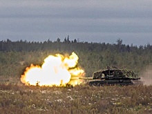 Т-72Б3М и самоходки 2С43 "Мальва" впервые показали на учениях Росгвардии