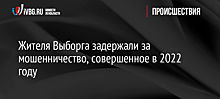 Жителя Выборга задержали за мошенничество, совершенное в 2022 году