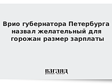 Врио губернатора Петербурга назвал желательный для горожан размер зарплаты