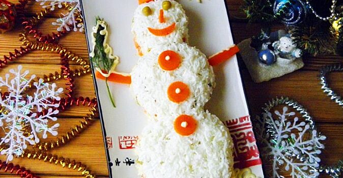 Салат «Снеговик» на новогодний стол