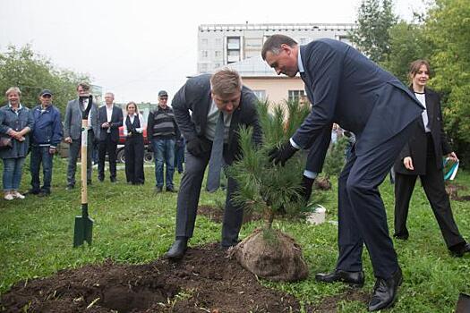 «Кузбассразрезуголь» и «БЕЛАЗ» заложили новую кедровую аллею в Кемерово