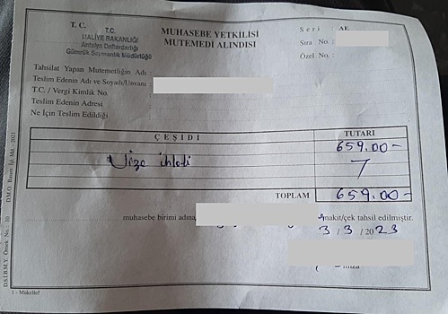 Турист рассказал о штрафе за нарушение сроков пребывания в Турции