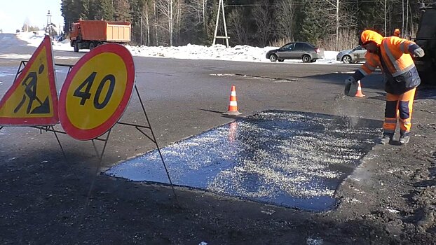 С наступлением тепла ямочный ремонт в Кирове был возобновлен