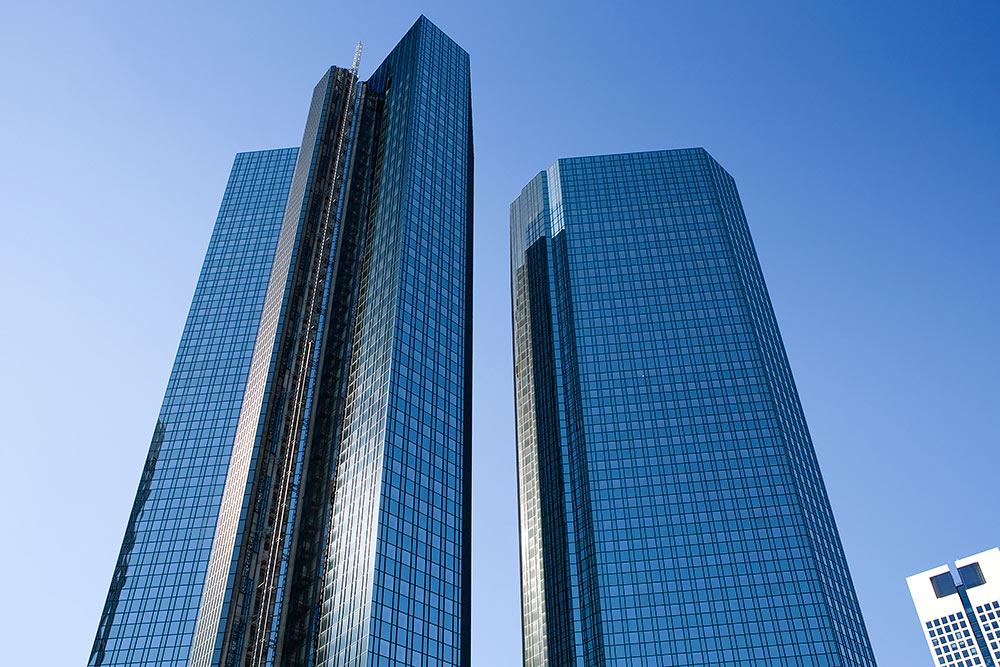 Башни Deutsche Bank, Франкфурт-на-Майне, Земля Гессен, Германия, Европа