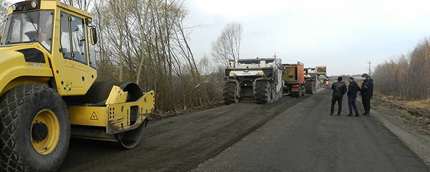 В Тамбовской области дорогу делают из переработанного асфальта