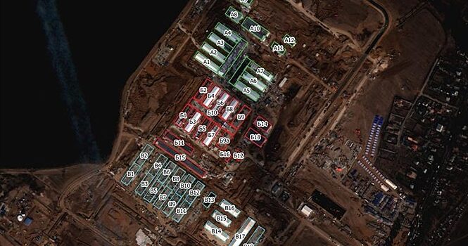 В Роскосмосе показали ход строительства инфекционного центра в Москве со спутника