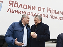 Сергей Аксенов передал детдомам Ленобласти 10 тонн крымских яблок