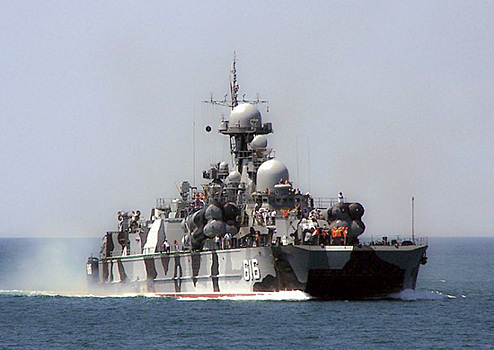 Ракетный корабль на воздушной подушке «Самум» Черноморского флота отработал вопросы противовоздушной обороны