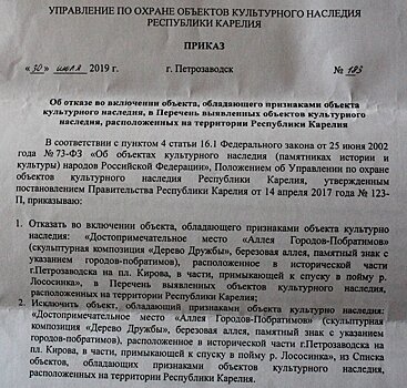 "Дерево дружбы" в Петрозаводске лишили охранного статуса и могут снести в любое время