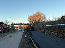 В Воткинске началось асфальтирование тротуара по улице Пролетарской