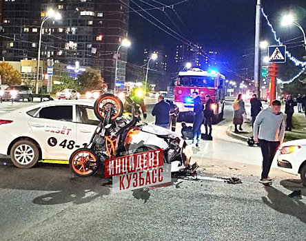 ГИБДД рассказала подробности ДТП с юным байкером и такси в Кемерове
