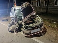 В Вятскополянском районе пьяный водитель «Гранты» въехал в опору ЛЭП