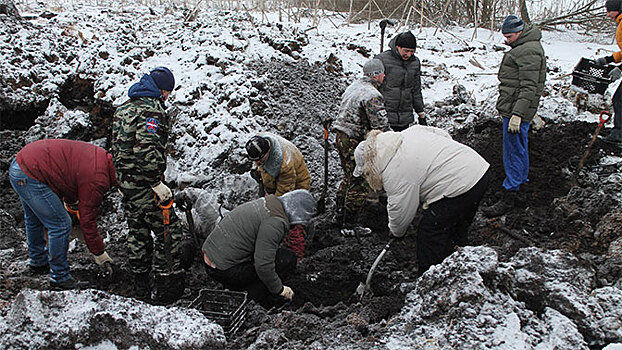 Под Тулой найдено массовое захоронение бойцов Красной Армии