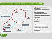 Движение по внешней стороне Садового кольца перекроют на время мотофестиваля 25 мая
