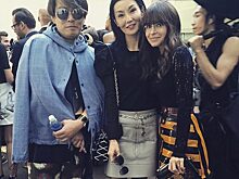 Мирослава Дума надела юбку в виде георгиевской ленты