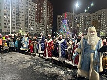 В микрорайонах Оренбурга к Новому году открываются елки