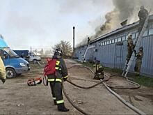 В Ульяновске загорелась крупная мебельная фабрика