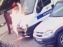 На видео попал подросток, который сжег полицейский авто в Набережных Челнах