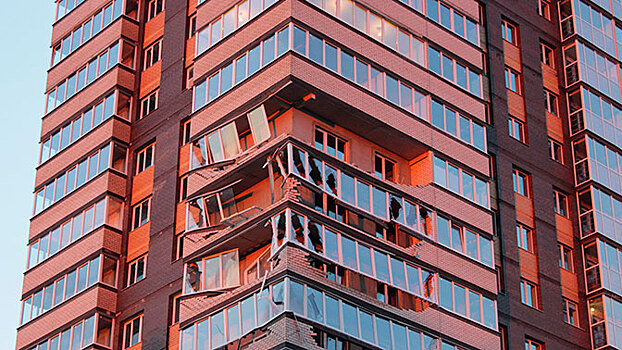 В Обнинске ураган снес часть новостройки