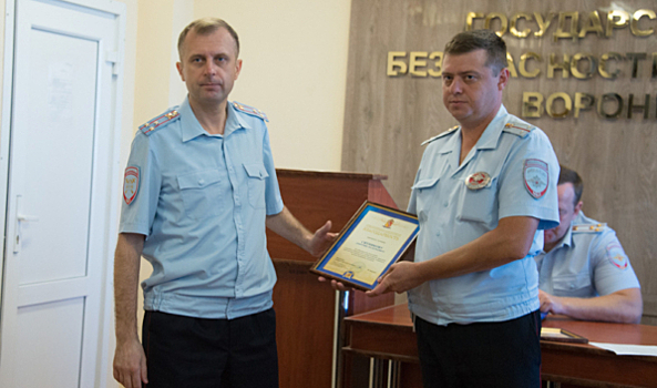 В Воронеже наградили сотрудников ДПС, доставивших в больницу малышку с тяжелой травмой руки