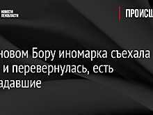 В Сосновом Бору иномарка съехала в кювет и перевернулась, есть пострадавшие