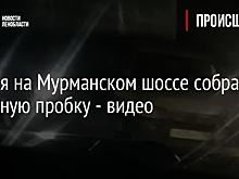 Авария на Мурманском шоссе собрала огромную пробку - видео