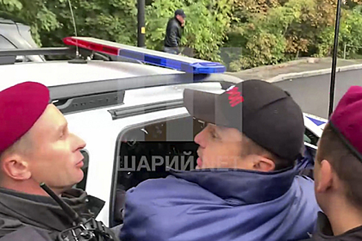 Лидера украинских предпринимателей силой затолкали в патрульную машину в Киеве