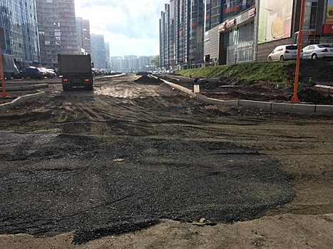 Красноярские строители разрушили новую дорогу