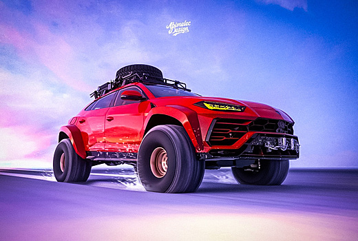 Посмотрите на Lamborghini Urus, «переделанный» в вездеход для Арктики